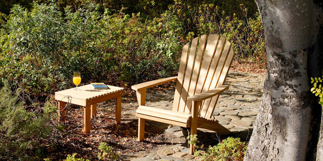 Adirondack Footrest by Barlow Tyrie – Adirondack collection lifestyle