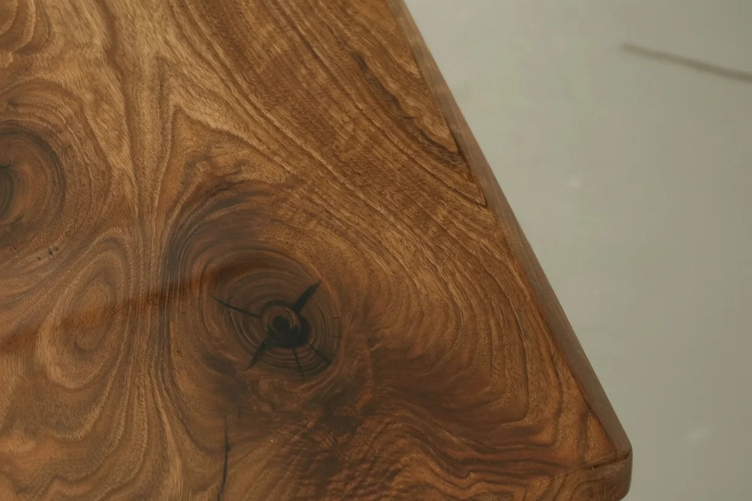 Aspen Walnut Transparent Resin Dining Table by Thomas Dawn