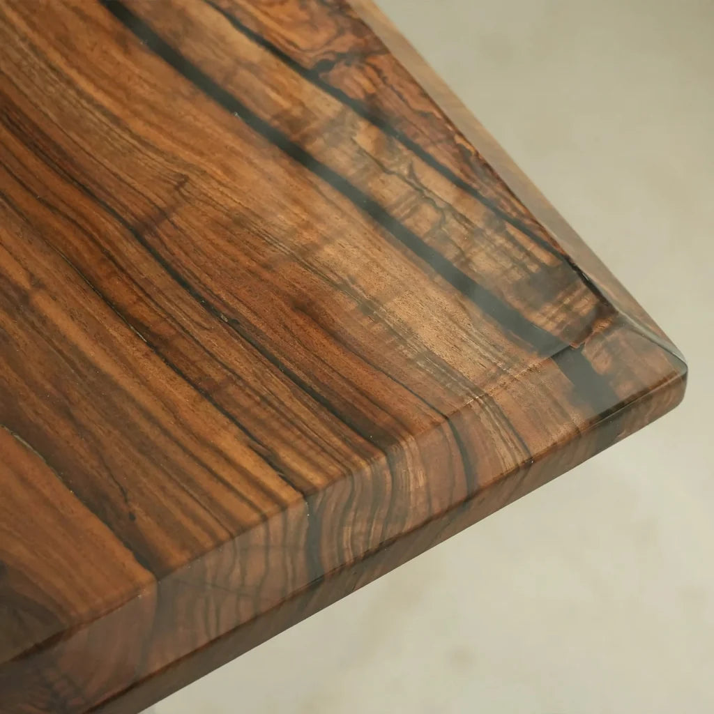 Aspen Walnut Transparent Resin Dining Table by Thomas Dawn
