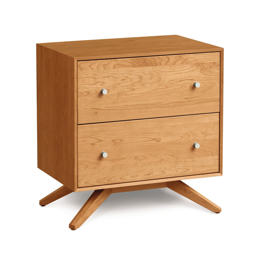 Astrid 2-Drawer Nightstand in Natural Cherry