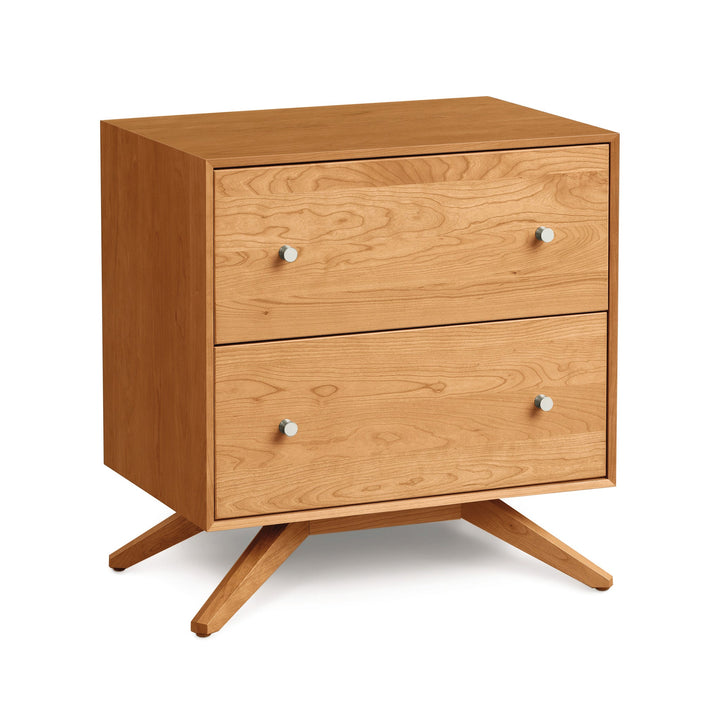 Astrid 2-Drawer Nightstand in Natural Cherry