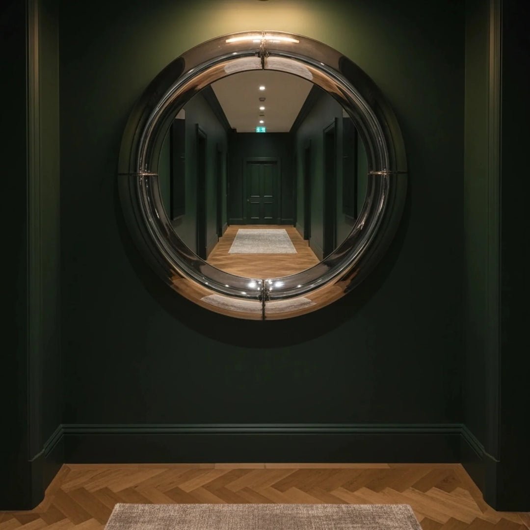 Atlas Mirror in Polished Steel by Interior Moderna - view 7