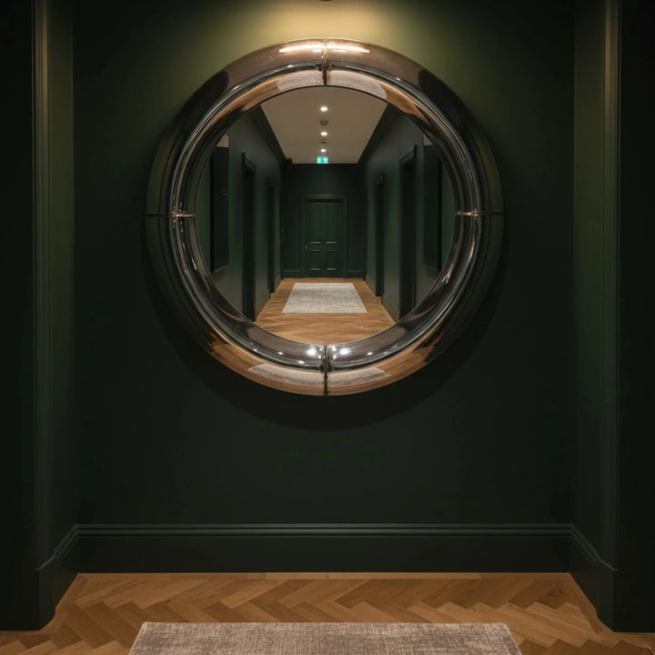 Atlas Mirror in Polished Steel by Interior Moderna - view 7