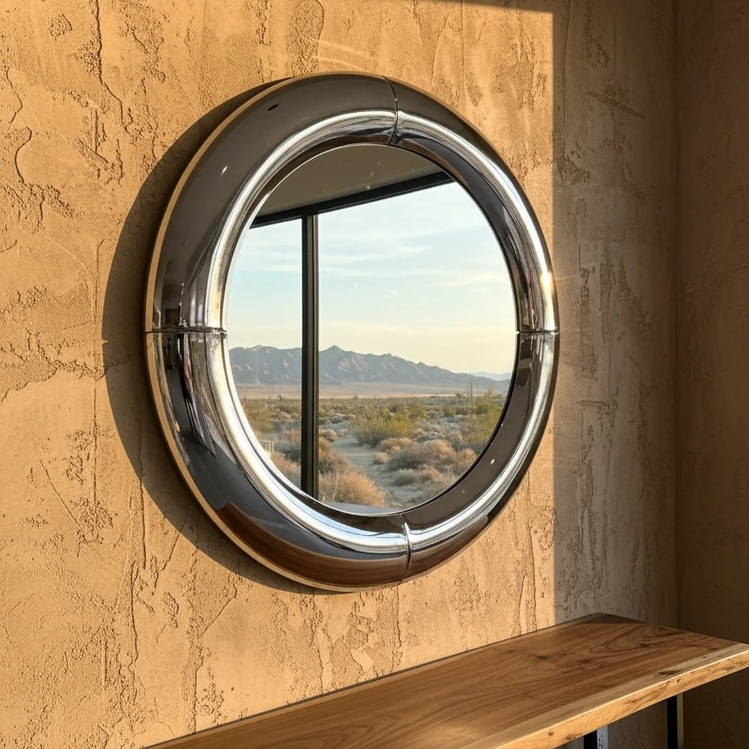 Atlas Mirror in Polished Steel by Interior Moderna - view 8