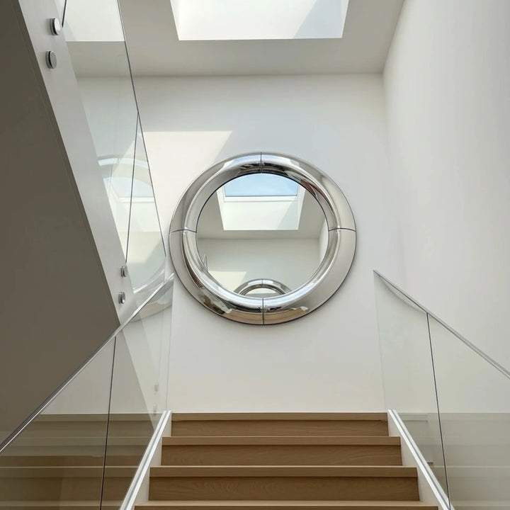 Atlas Mirror in Polished Steel by Interior Moderna - view 9