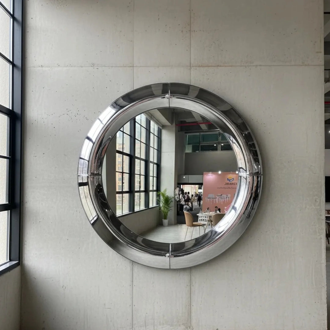 Atlas Mirror in Polished Steel by Interior Moderna - view 11