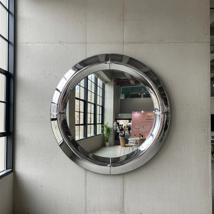 Atlas Mirror in Polished Steel by Interior Moderna - view 11