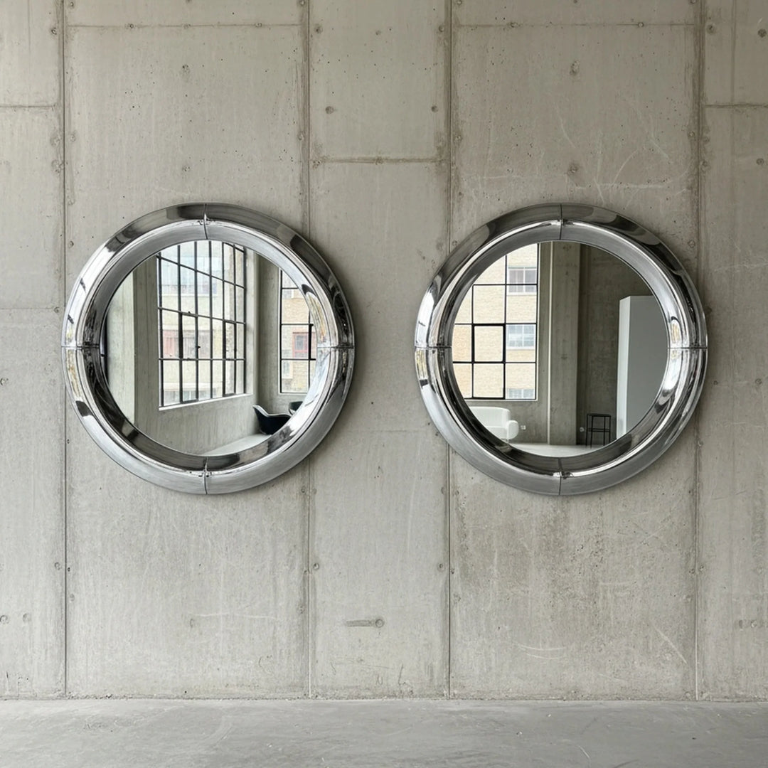 Atlas Mirror in Polished Steel by Interior Moderna - view 12
