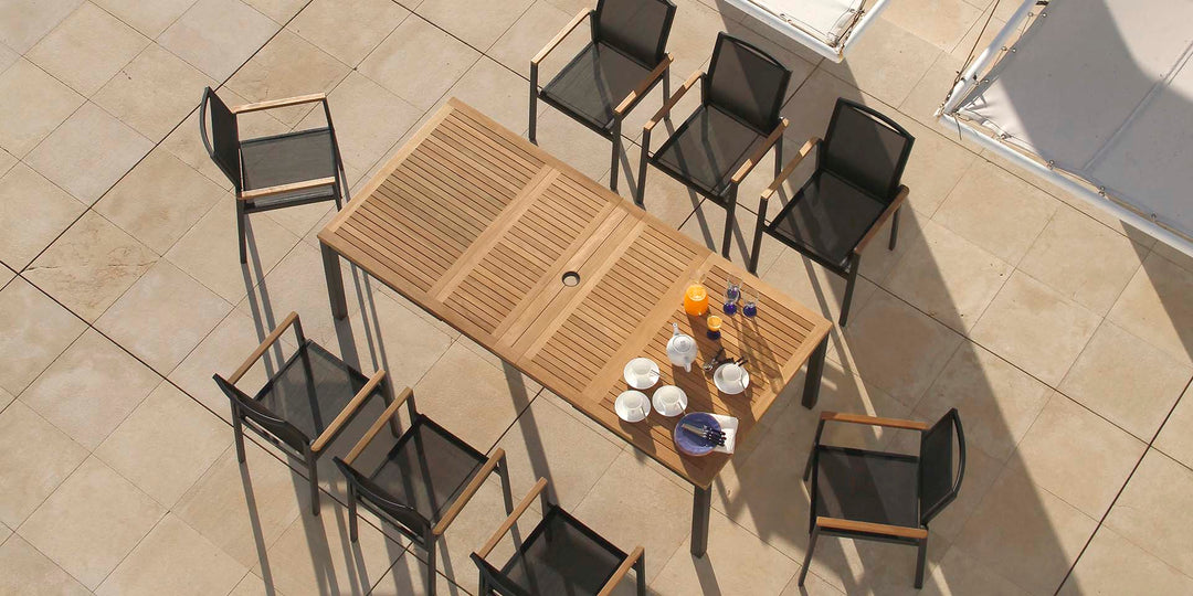 Aura Serving Table by Barlow Tyrie – Aura collection lifestyle