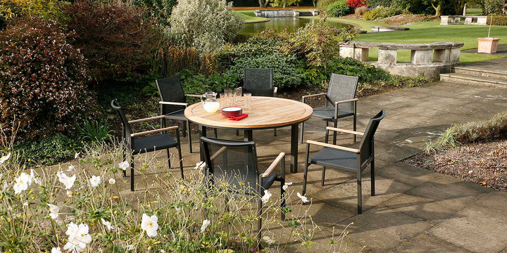 Aura Table 90 by Barlow Tyrie – Aura collection lifestyle