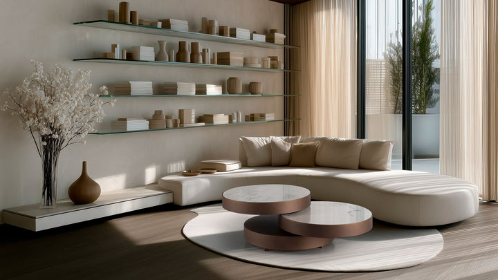 Aurum Round Extendable Coffee Table NAOS