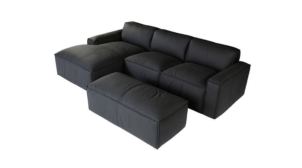 Avignon Black Sofa & Ottoman Colibri