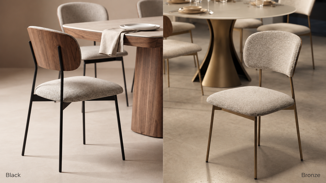 Cove 5020 Dining Side Chairs in Black and Bronze