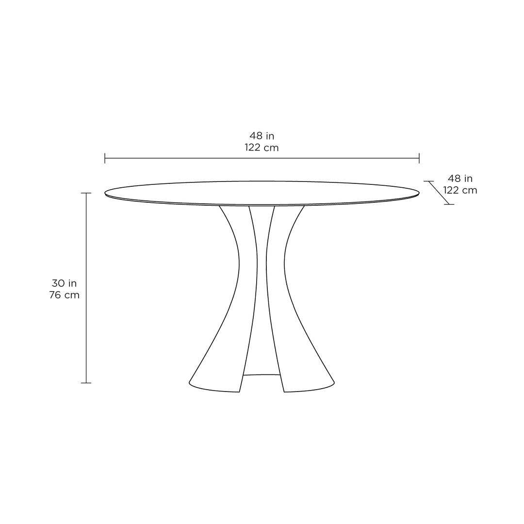 Bloom 7720 48" Round Dining Table dimensions