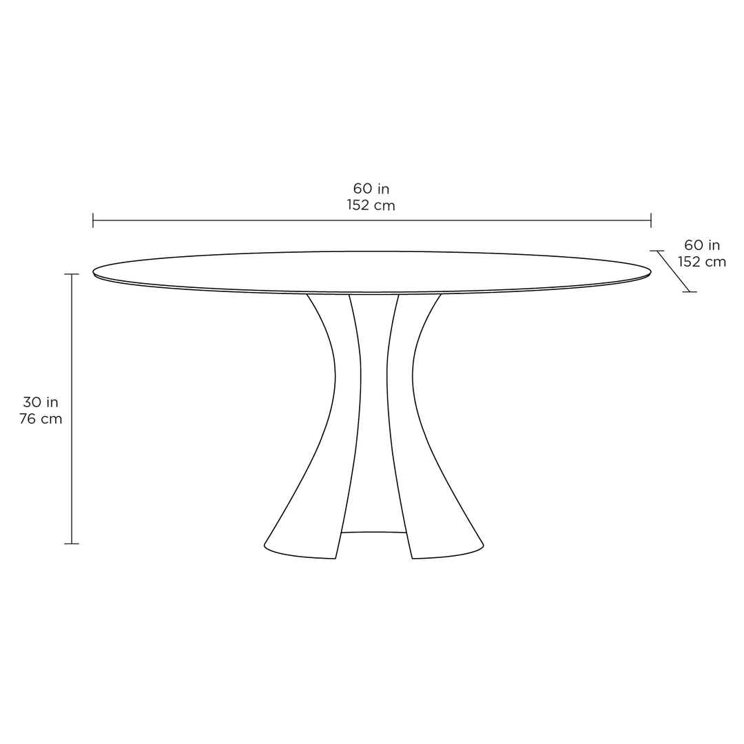 Bloom 7722 60" Round Dining Table dimensions