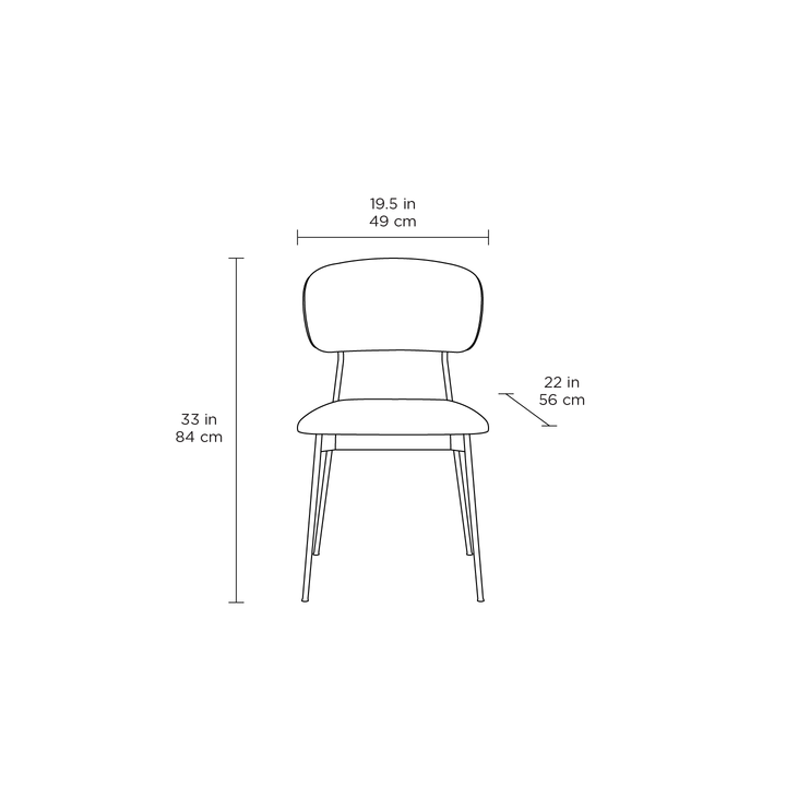 Cove 5020 Dining Side Chair dimensions