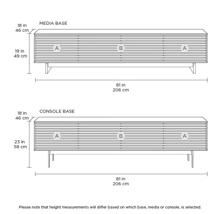 ALIGN 7473 LOW MEDIA CABINET Media Consoles BDI
