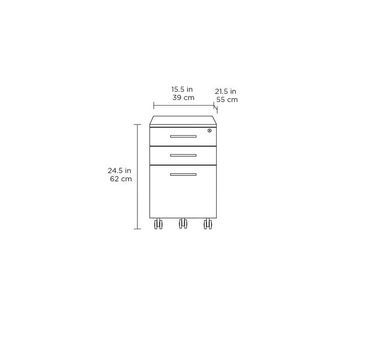 Sequel Studio 6607 Mobile File Pedestal Desks BDI