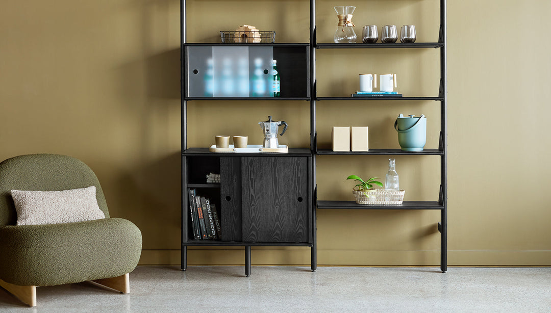 Branch-2 Multi Storage Unit with Desk by Gus Modern finish and detail view