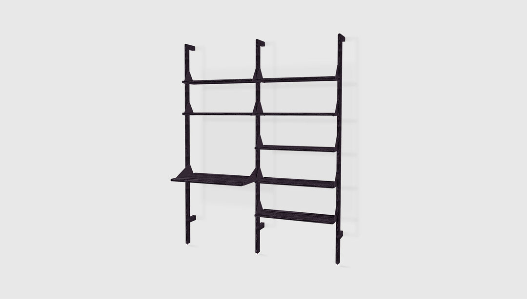 Branch-2 Shelving Unit with Desk by Gus Modern finish and detail view