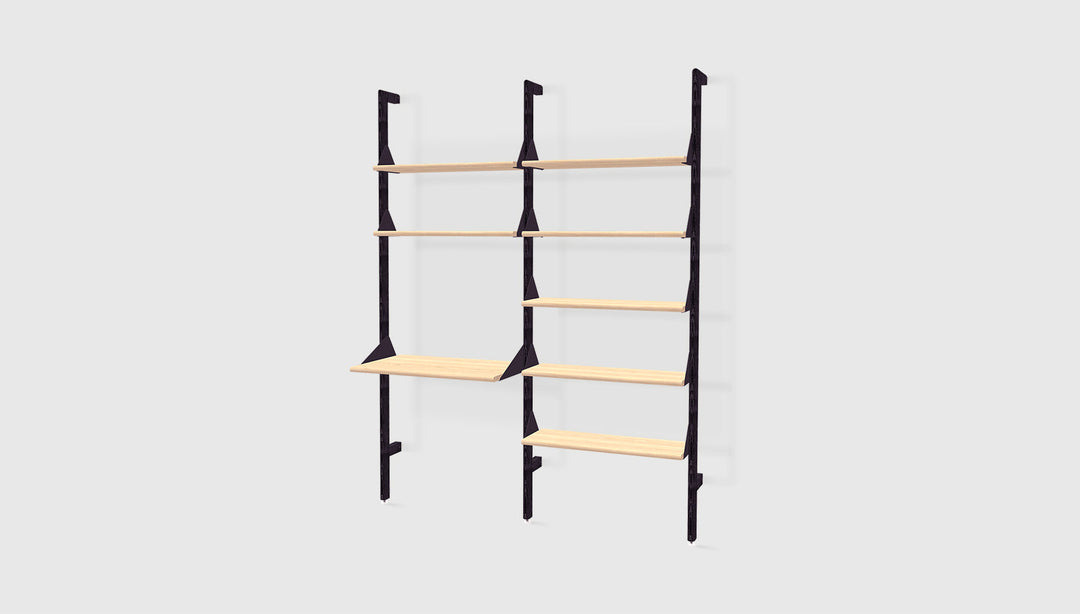 Branch-2 Shelving Unit with Desk by Gus Modern finish and detail view