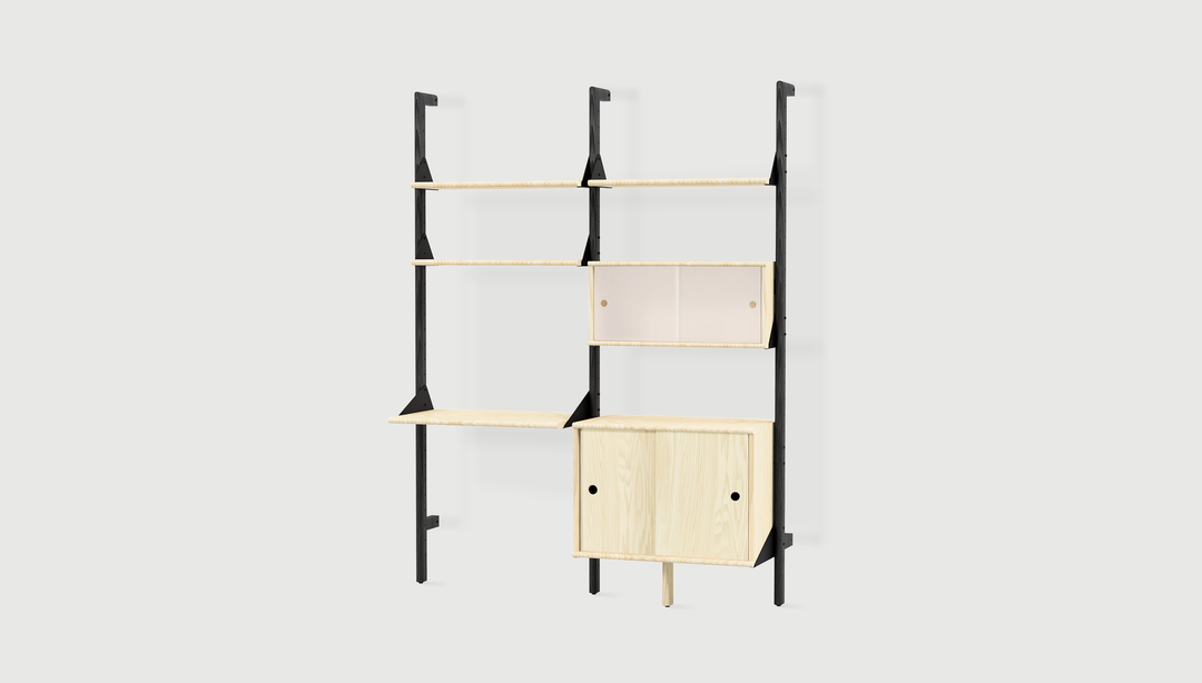 Branch-2 Multi Storage Unit with Desk by Gus Modern finish and detail view