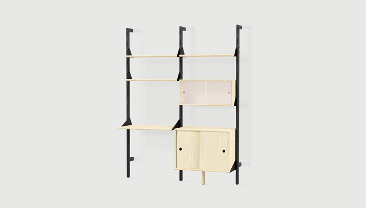 Branch-2 Multi Storage Unit with Desk by Gus Modern finish and detail view