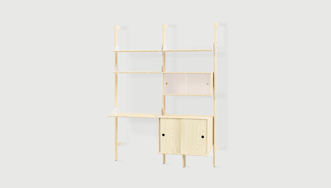 Branch-2 Multi Storage Unit with Desk by Gus Modern finish and detail view