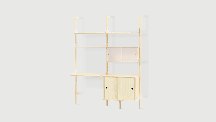 Branch-2 Multi Storage Unit with Desk by Gus Modern finish and detail view