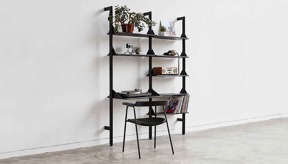 Branch-2 Shelving Unit with Desk by Gus Modern lifestyle view