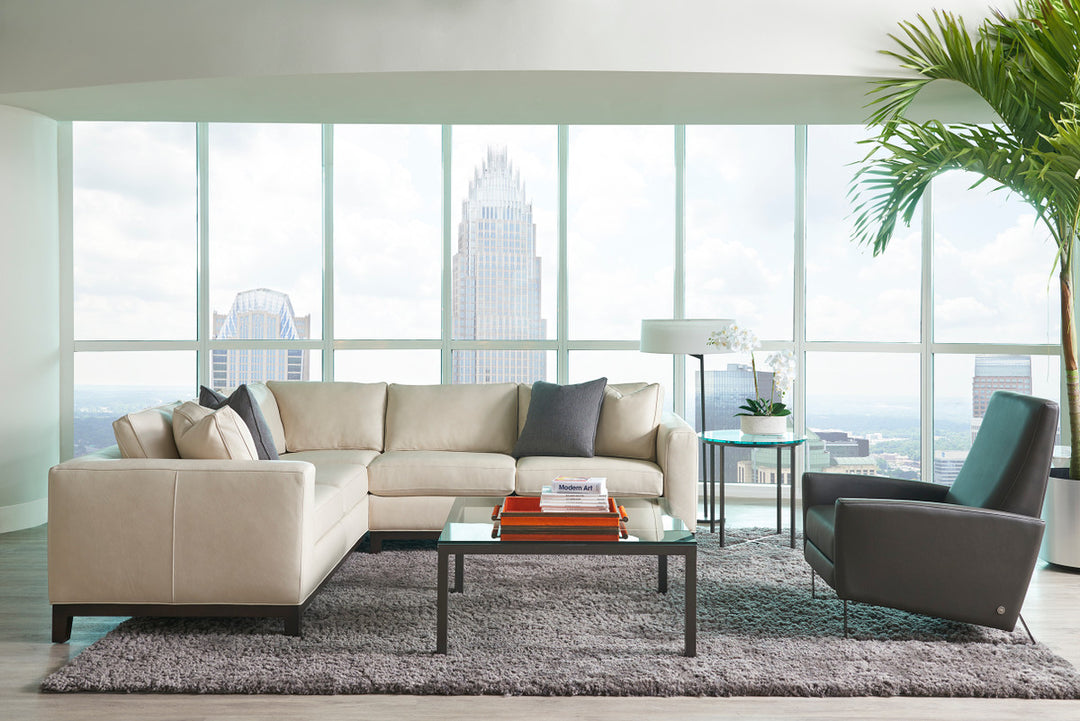 Brooke Sofa by American Leather — family sectional styling; configuration and additional pieces shown are not included
