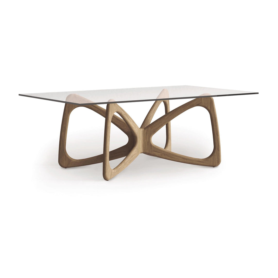 Butterfly Glass Top Dining Table detail 6