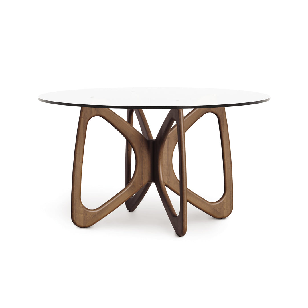 Butterfly Round Glass Top Dining Table by Copeland Furniture