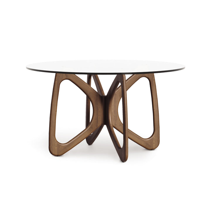 Butterfly Round Glass Top Dining Table by Copeland Furniture