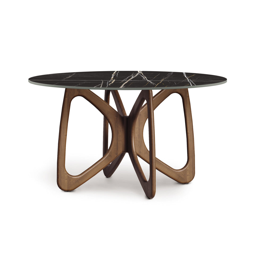 Butterfly Round Sintered Stone Top Dining Table by Copeland Furniture