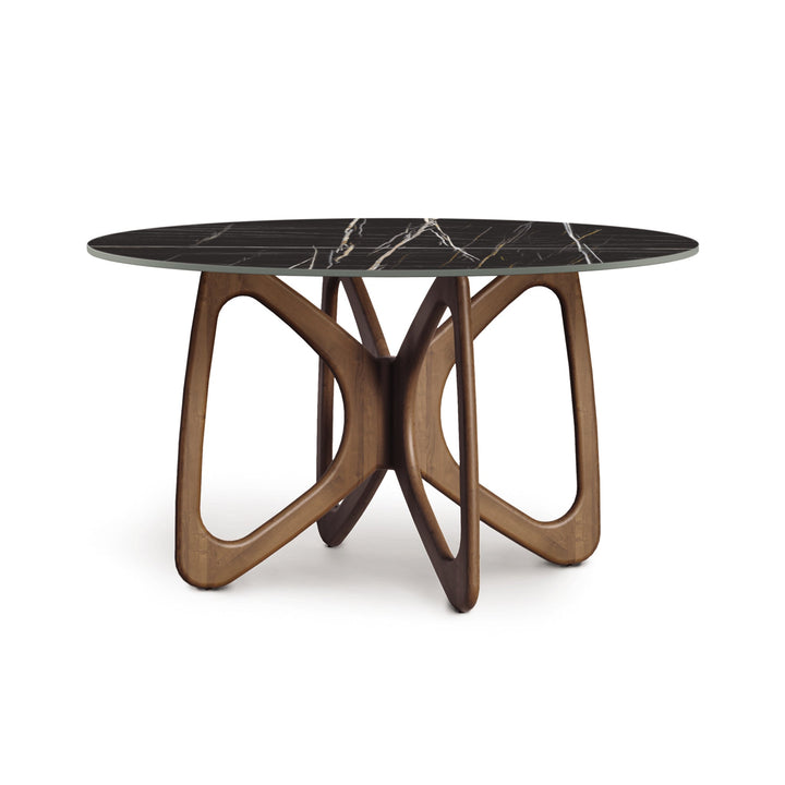 Butterfly Round Sintered Stone Top Dining Table by Copeland Furniture