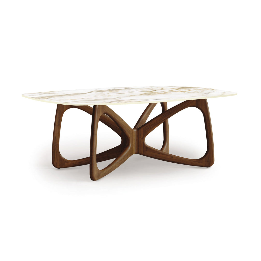 Butterfly Boat Shaped Sintered Stone Top Table detail 9