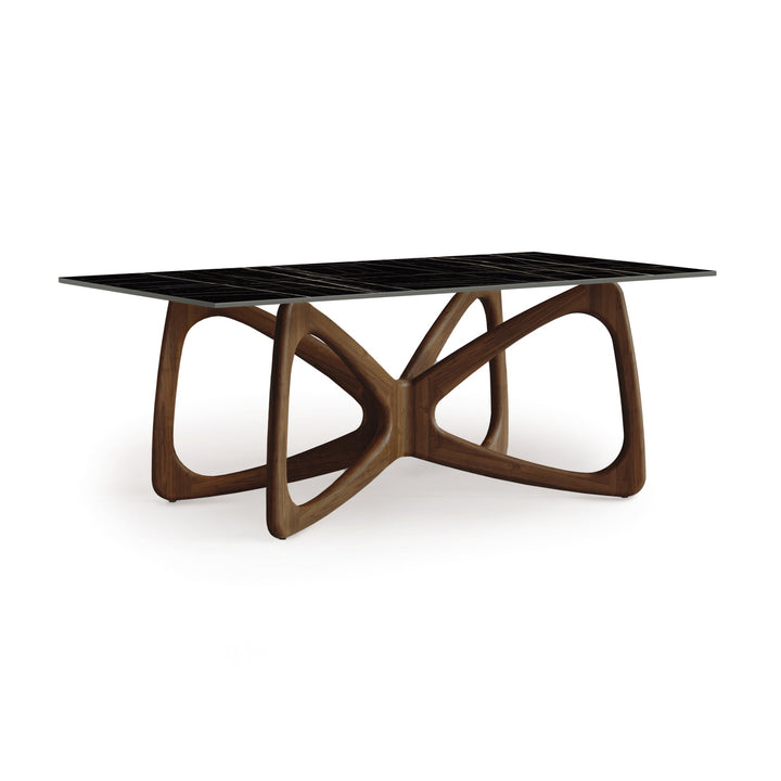 Butterfly Boat Shaped Sintered Stone Top Table by Copeland Furniture