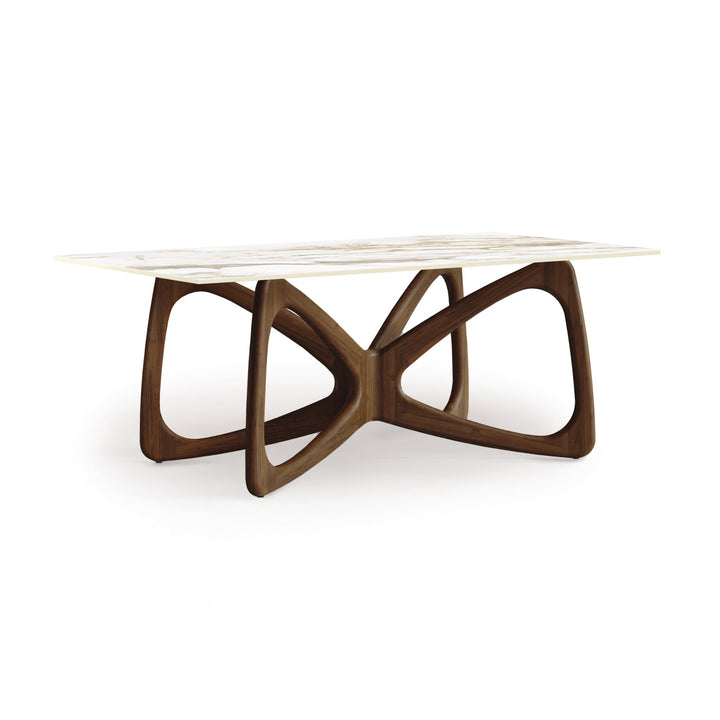 Butterfly Rectangular Sintered Stone Top Table detail 4
