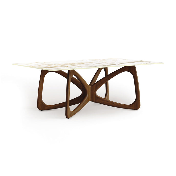 Butterfly Rectangular Sintered Stone Top Table detail 8