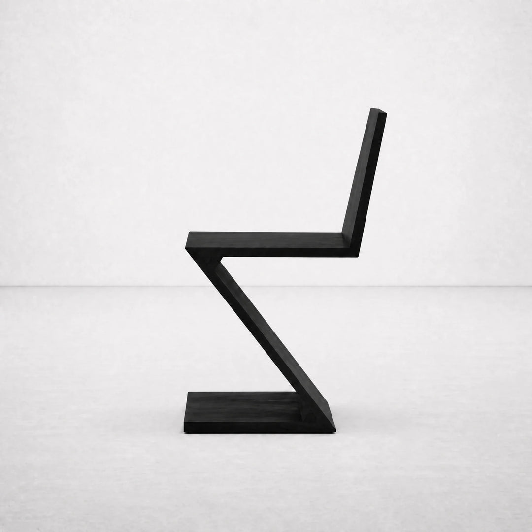 Zig Zag Chair | Black by Interior Moderna - view 3
