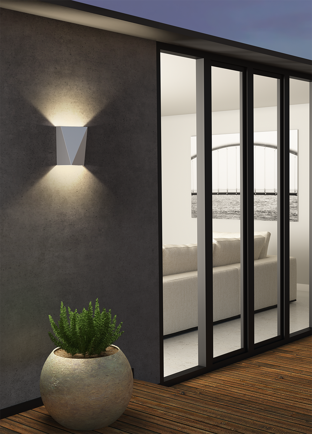 Calx Outdoor Sconce by Cerno Outdoor Sconces Cerno