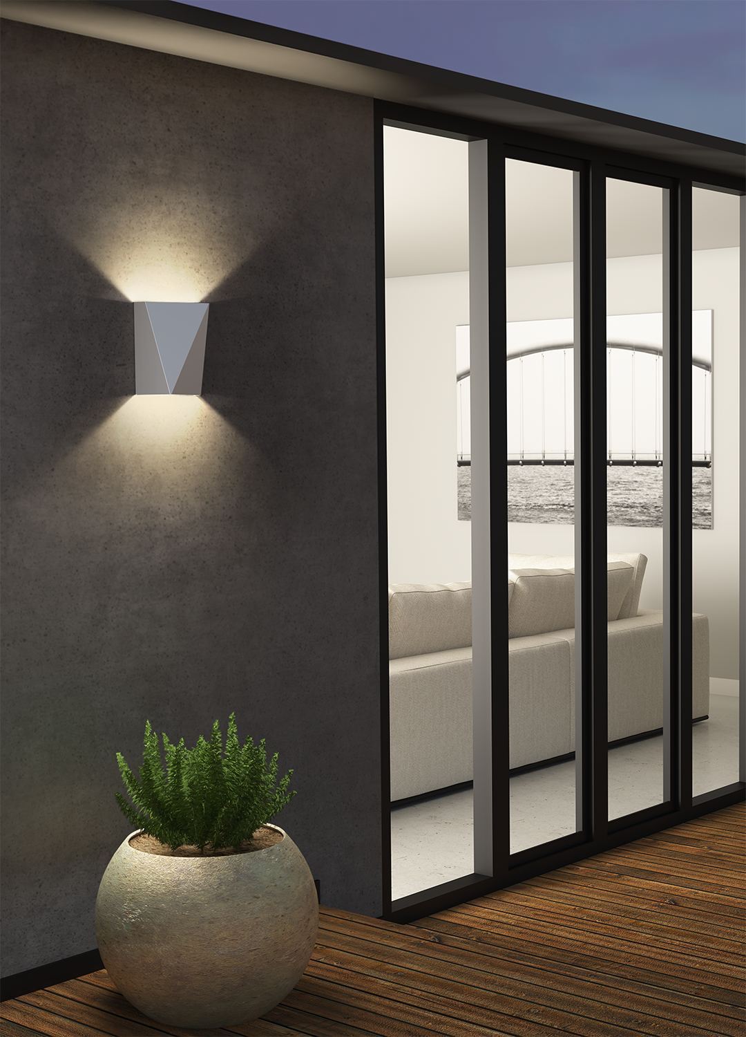 Calx Outdoor Sconce by Cerno Outdoor Sconces Cerno