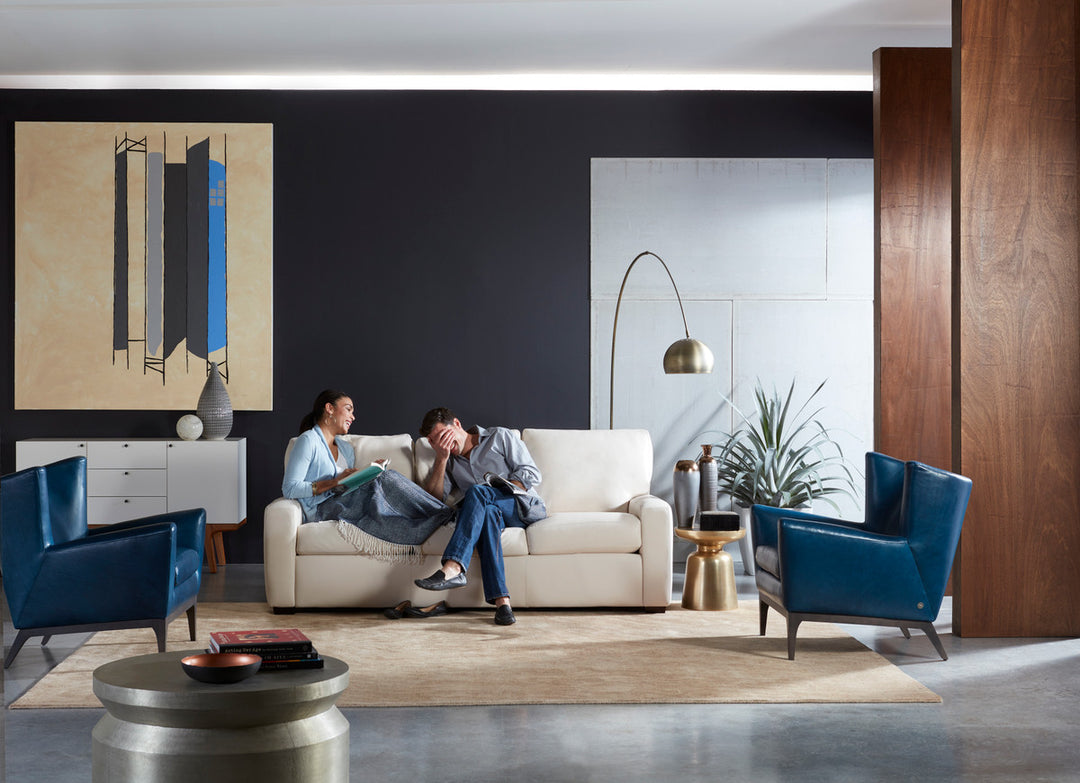 Carson Sofa by American Leather — family sectional styling; configuration and additional pieces shown are not included