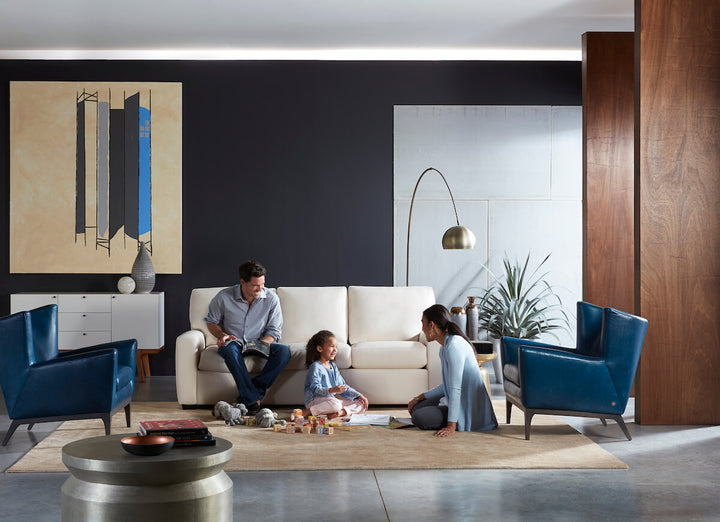 Carson Sofa by American Leather — family sectional styling; configuration and additional pieces shown are not included