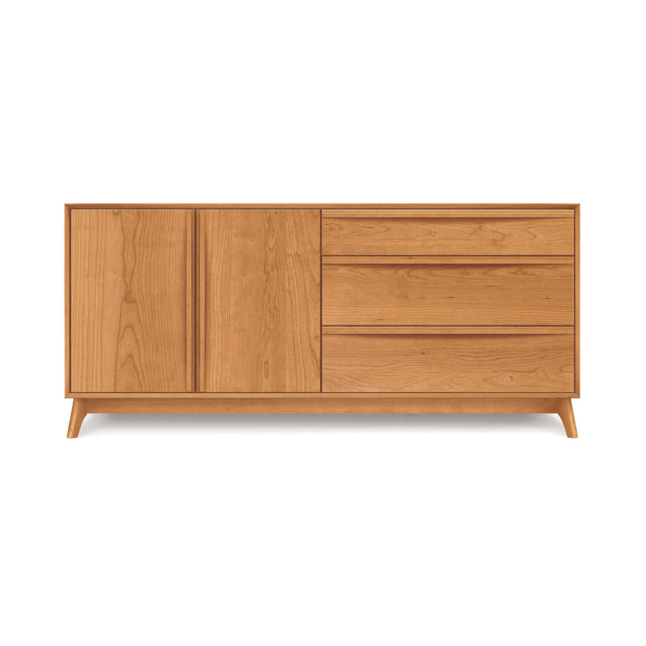 Catalina 3-Drawer, 2-Door Dresser in a modern bedroom