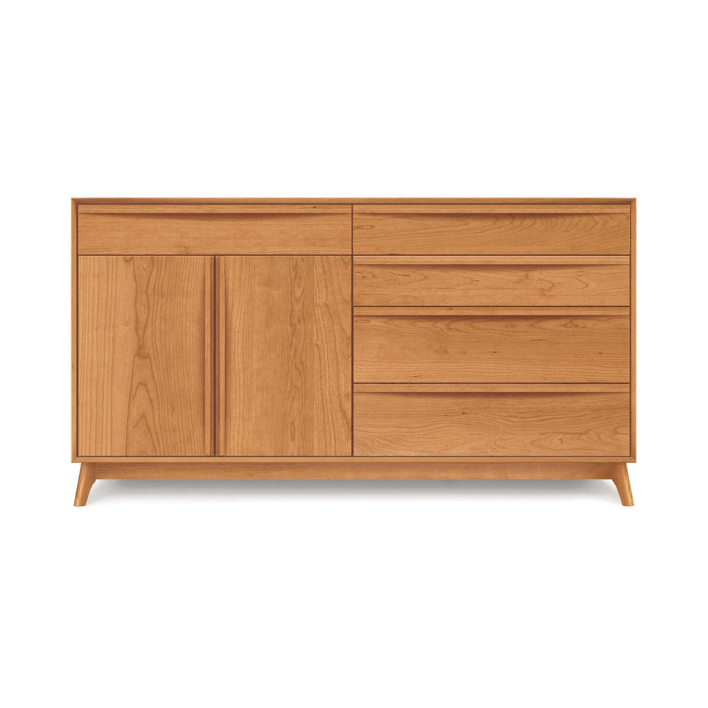 Catalina 5-Drawer, 2-Door Dresser in a modern bedroom