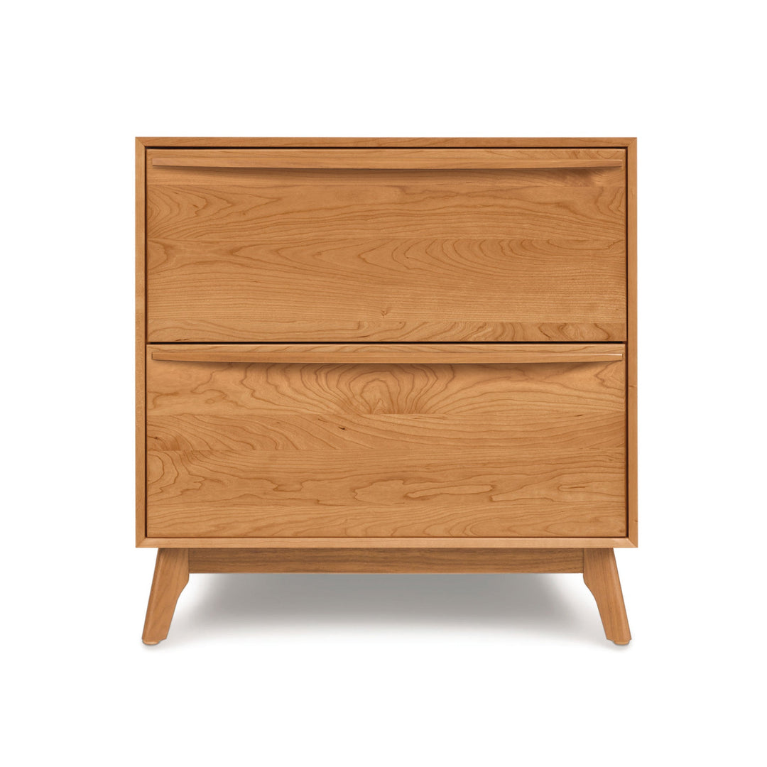 Catalina 2-Drawer Nightstand in a modern bedroom