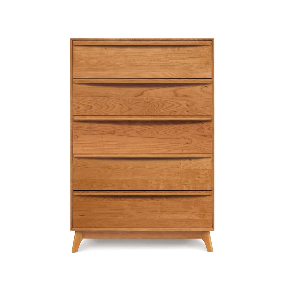 Catalina 5-Drawer Wide Chest in a modern bedroom