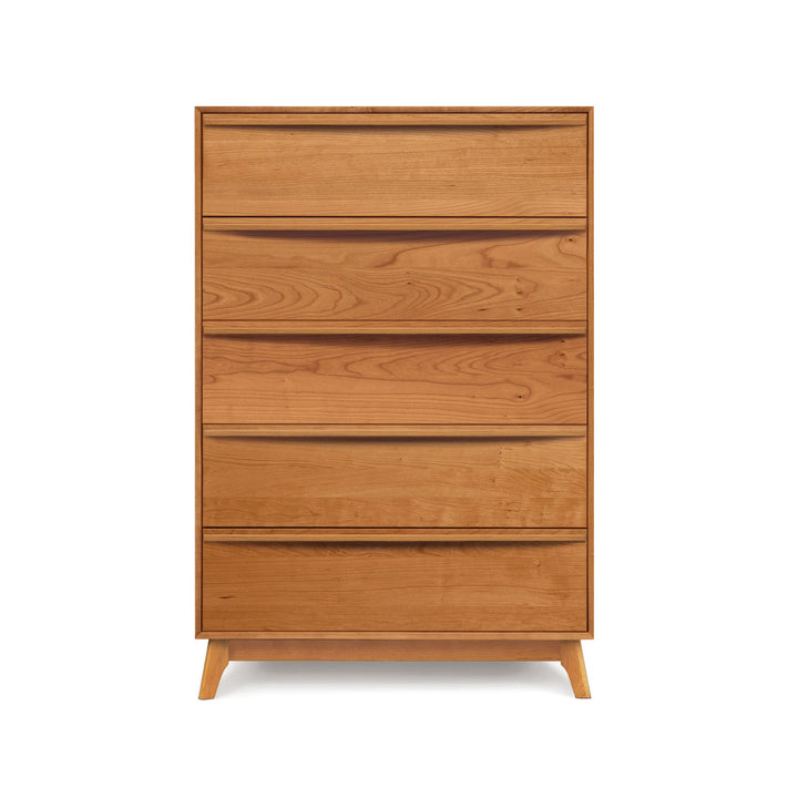 Catalina 5-Drawer Wide Chest in a modern bedroom